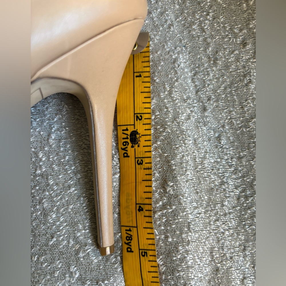 Sam Edelman Ella Platform Peep Toe 5" Pump Leather Nude size 10 - Picture 10 of 10
